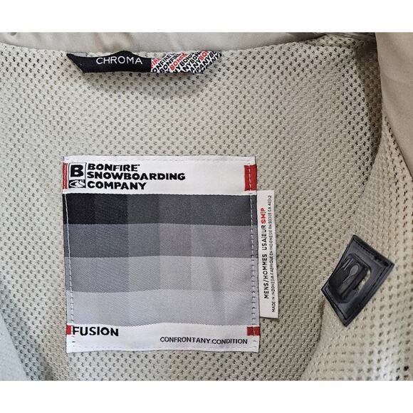 BONFIRE Men's S Snowboarding Chroma Fusion Jacket Hooded Full Zip Mesh Lined 42" - Picture 3 of 12